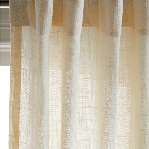 NWT! Quince Cotton Sheer Curtain Set (Set of 2) - Picture 3 of 3